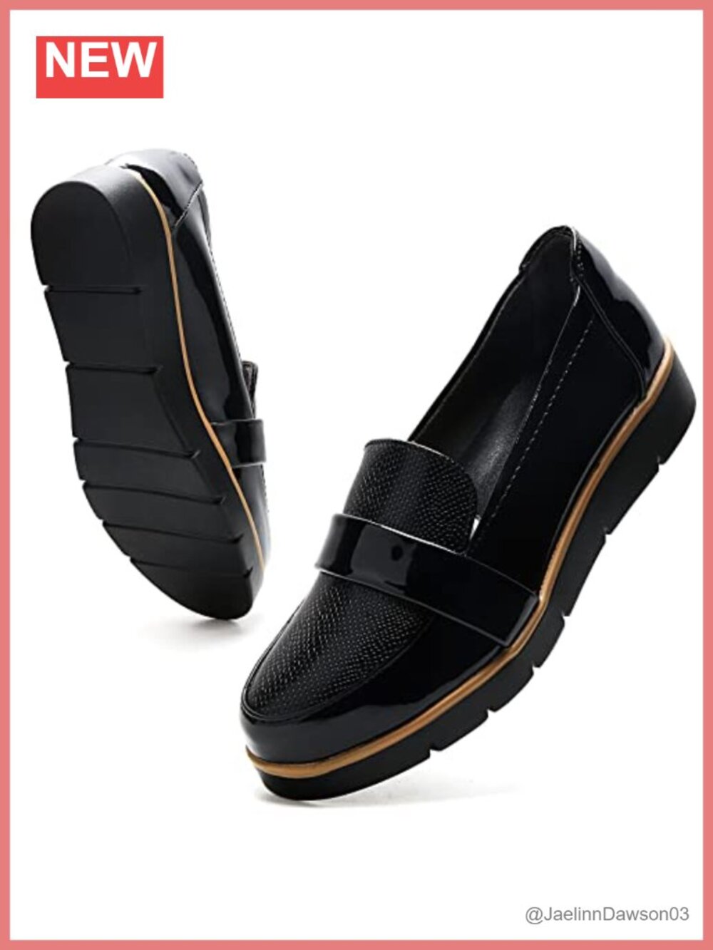 Slip On Loafers for Women Business Casual Shoes Faux Leather Memory Foam